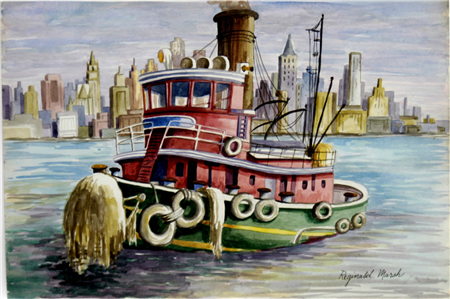Untitled Red Tugboat