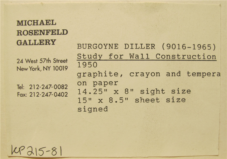 "Study for Wall Construction" - Image 4 of 4