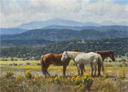 Martin Grelle "Snoozing" oil 12" x 16" - contact for price