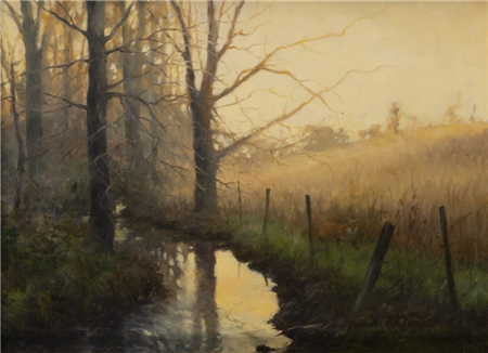 Lanford Monroe "Border Patrol" oil 9" x 12" - contact for price