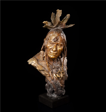 John Coleman "Distant Thunder" bronze 14" high - contact for price