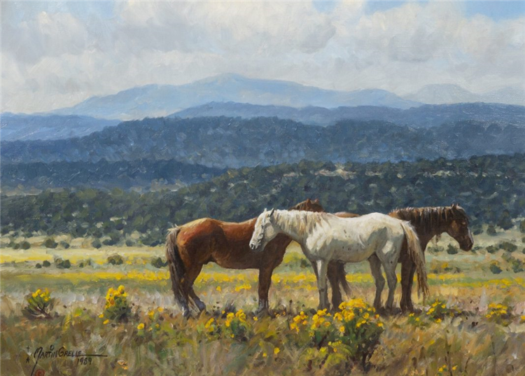 Martin Grelle "Snoozing" oil 12" x 16" - contact for price