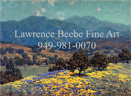 Lawrence Beebe Fine Art logo - Anna Althea Hills specialist dealer in P. O. Box 10814, Palm Desert, CA 92255
