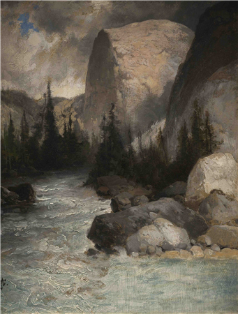 Thomas Moran (1837-1926)
"Tuolumne River Near the Head of the Great Cañon"