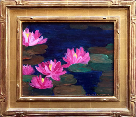 The Pond With Pink Water Lilies
