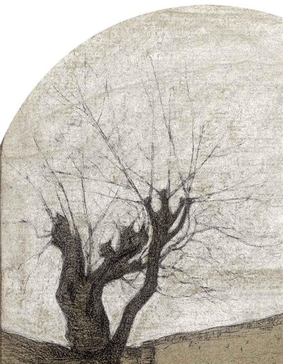 “A Fisherman and a Child Walking by a Wall, A Willow Tree to the Left” - Image 3 of 3