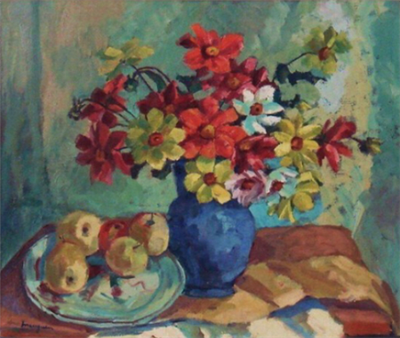 "Flowers and Apples" - Image 1 of 2