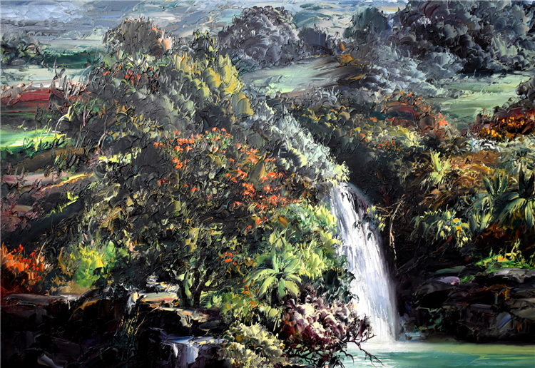 "Waterfalls on the Island of Oahu" - Image 3 of 3