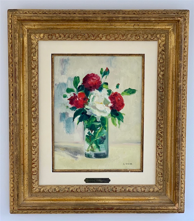 Still Life with Red and White Roses - Image 2 of 2