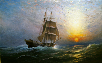 Brigantine at Sunset - Image 1 of 4