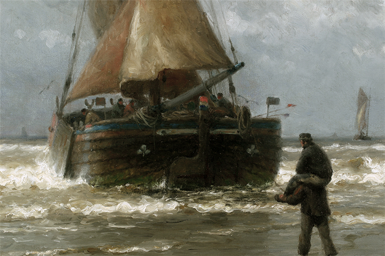 On the Coast of Holland, Fishing Boat Ready for Sea - Image 3 of 4