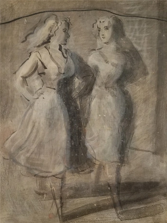 Two Women Walking - Image 2 of 2
