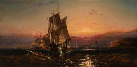 New York Harbor Near Castle Garden - Image 1 of 4