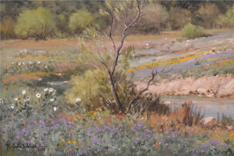 "Verbena Fenceline" Texas Hill Country - Image 3 of 4