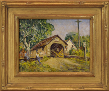 Waiting by the Covered Bridge - SOLD