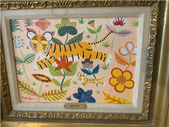 Tiger and cub in landscape - Image 1 of 3