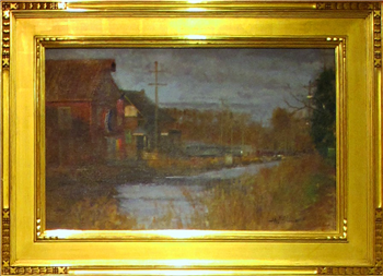 "Early Light, New Hope Railway Yard" - Image 1 of 2