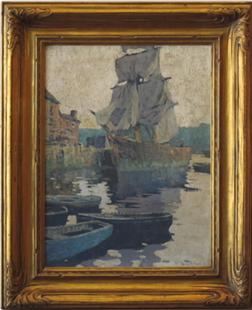 "Harbor Reflections, Gloucester" - Image 1 of 2