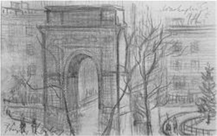 Washington Arch - With Empire State Building - Image 2 of 4