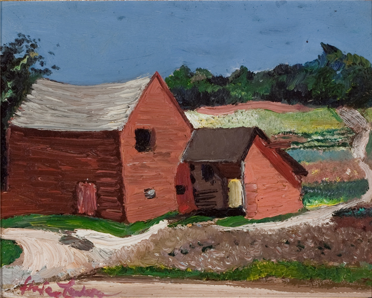 "Farm House with Barn" - Image 2 of 3