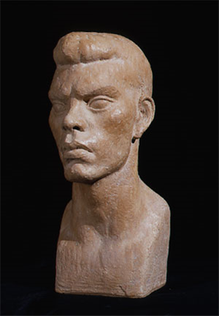 William Artis, African American Male, 1956, terra cotta, 17 inches high