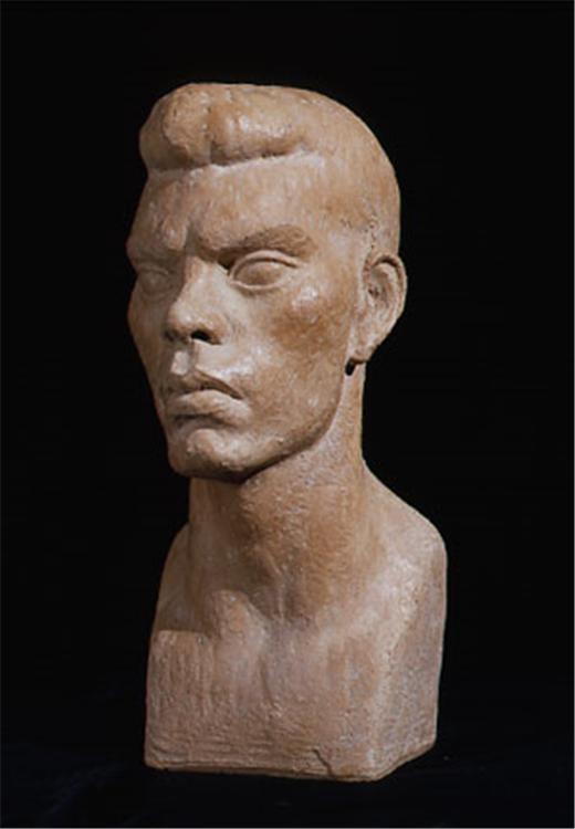 William Artis, African American Male, 1956, terra cotta, 17 inches high