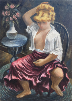 Girl in White Blouse