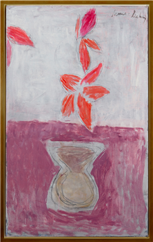 "Pink Vase with Flowers" - Image 1 of 3