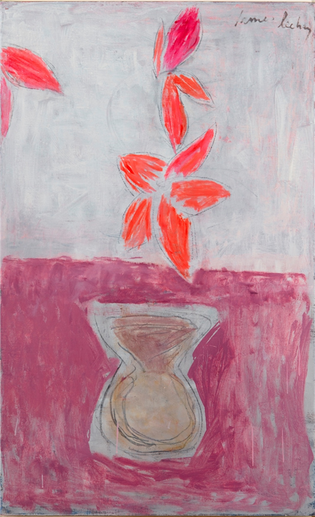 "Pink Vase with Flowers" - Image 2 of 3