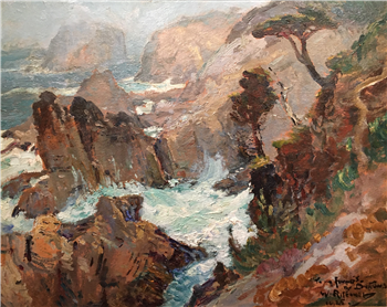 "Rocky Coast at Carmel Highlands" - Image 1 of 4