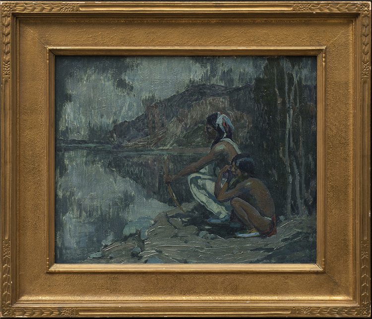 Indians in Moonlight - Image 2 of 2
