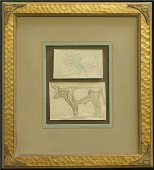 Studies of Two Steers, 1921 - Image 1 of 4