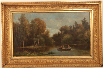 Three Ladies Boating on the Hudson