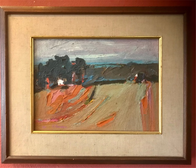 house in Landscape, Blue Sea in Distance (untitled) - Image 2 of 4
