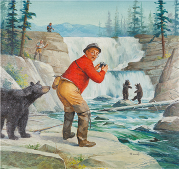 Two Dancing Cubs (Humorous Fishing Series) - Image 1 of 4