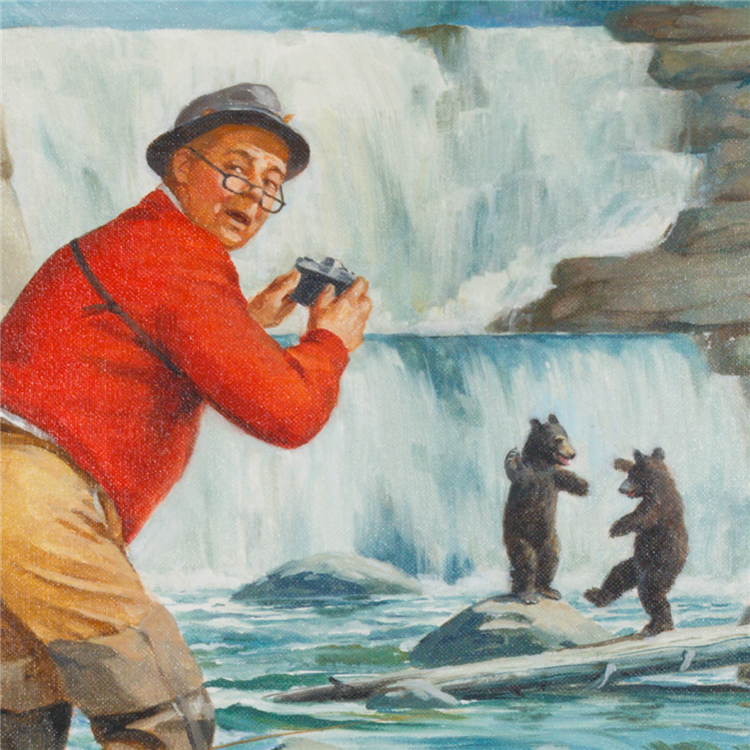 Two Dancing Cubs (Humorous Fishing Series) - Image 3 of 4
