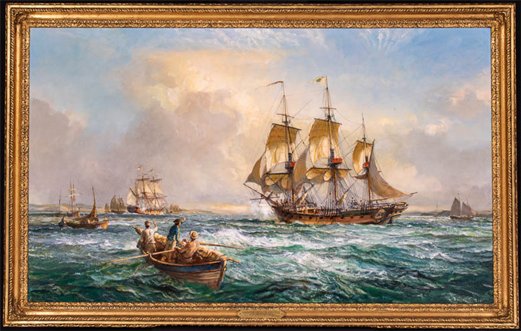 The Maryland Ship DEFENCE Chases the British Sloop OTTER Down Chesapeake Bay - Image 2 of 4