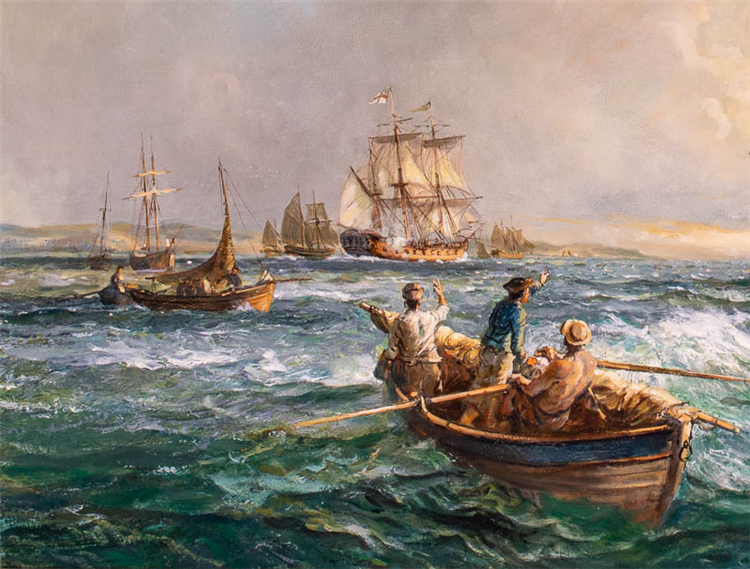 The Maryland Ship DEFENCE Chases the British Sloop OTTER Down Chesapeake Bay - Image 3 of 4