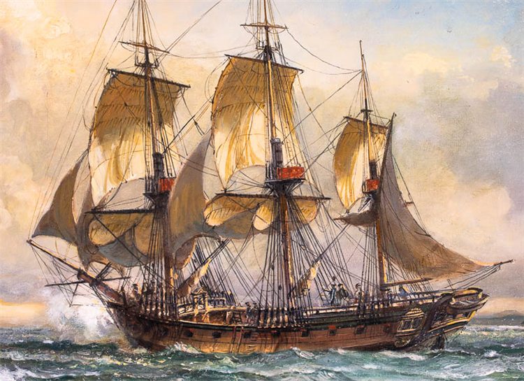 The Maryland Ship DEFENCE Chases the British Sloop OTTER Down Chesapeake Bay - Image 4 of 4