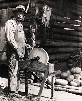 Man at Grindstone