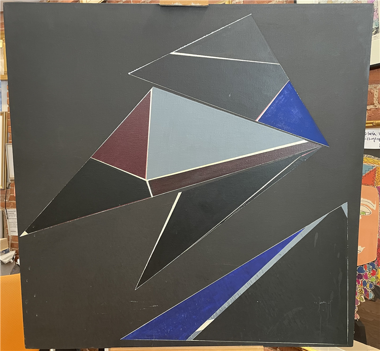 Pair of  Geometric abstracts,  “ Dar Batha’ - Image 2 of 4