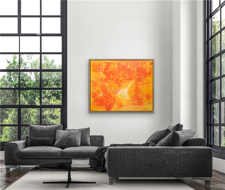 Abstract Composition in Orange - Image 2 of 4