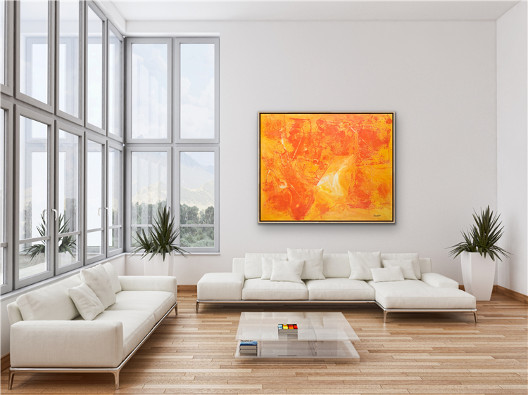 Abstract Composition in Orange - Image 3 of 4