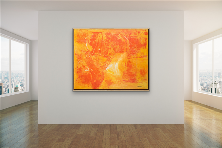 Abstract Composition in Orange - Image 4 of 4
