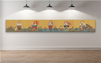 The Realm of Imaginary Mystery (A Tibetan Narrative Wall Painting) - Image 1 of 4