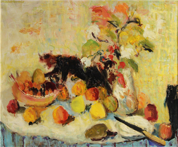 Still Life with Cat - Image 1 of 2
