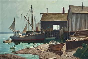 Boat in the Harbor - Image 1 of 4