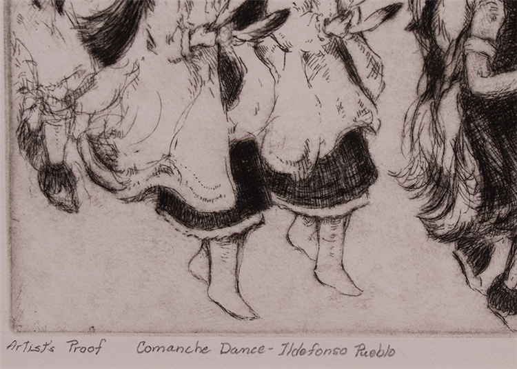 Comanche Dance, Ildefonso Pueblo (Artists Proof, edition of 50) - Image 4 of 4