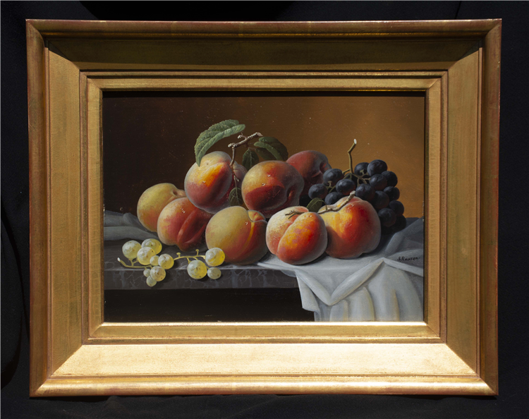 Still Life with Peaches and Grapes - Image 2 of 2
