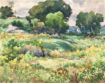 Glacial Rocks and Goldenrod